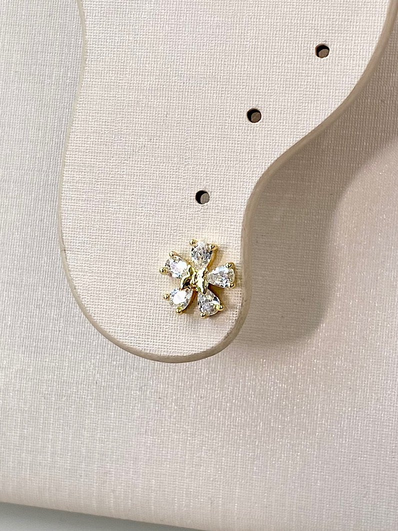 Brinco Folheado de Florzinha com Zircônia