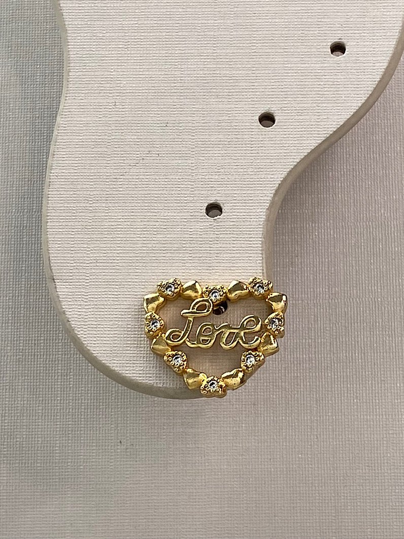 Brinco Folheado Love de Coração Dourado