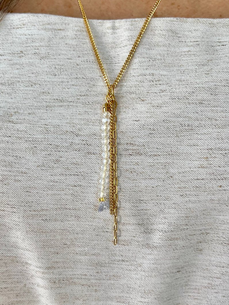 Colar 3 Voltas Luana Cristais Transparente