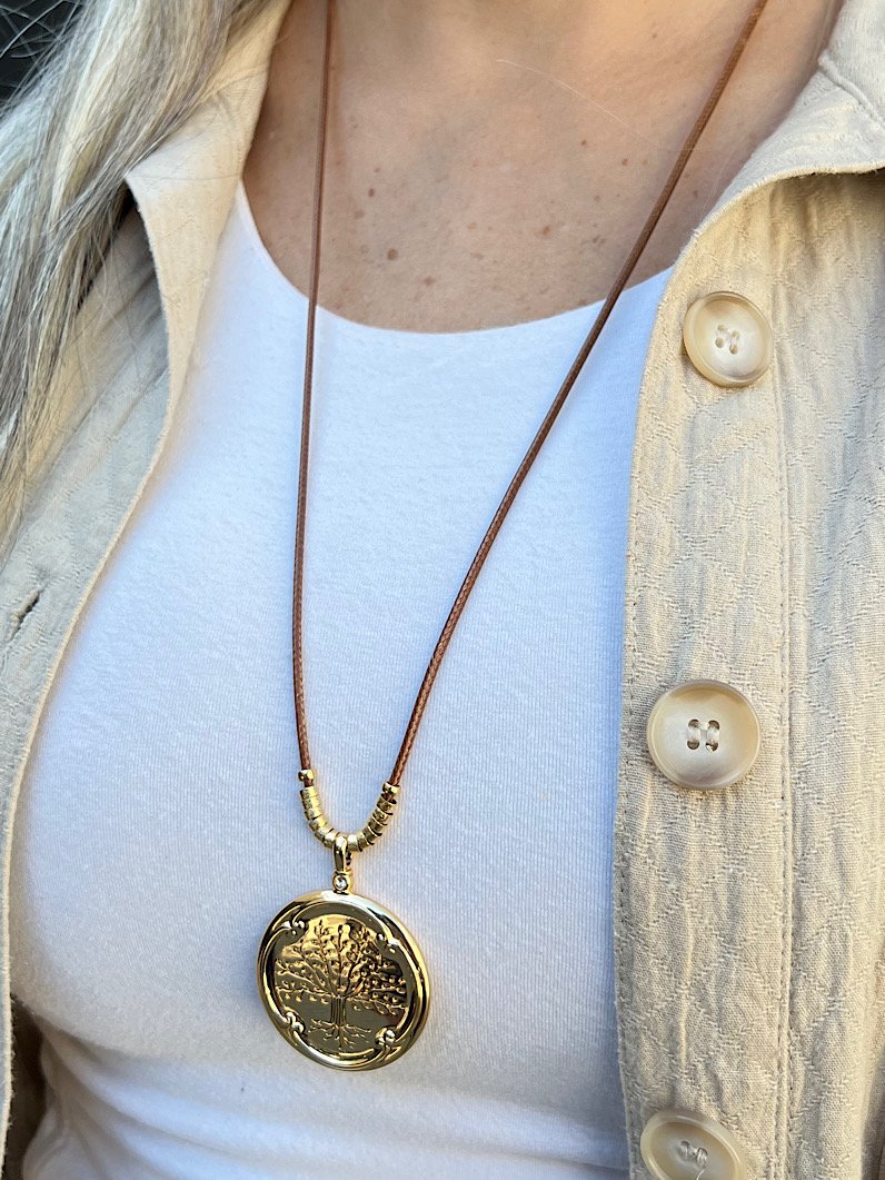 Colar Ajustável Kali Árvore da Vida Dourado