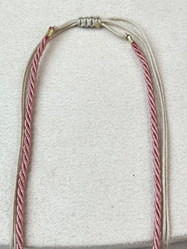 Colar Ajustável Teen Rosa de Coração Micro Cravejado