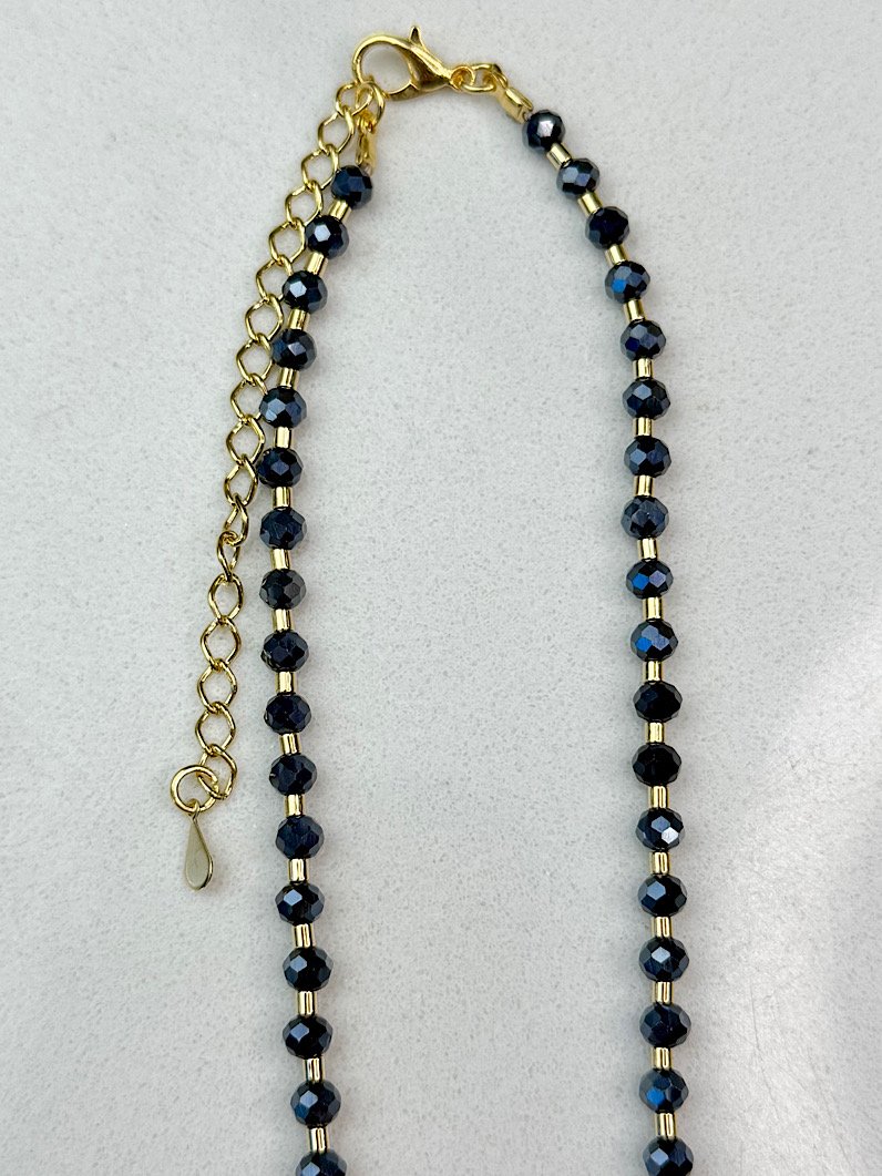 Colar Belle Choker de Cristais Dourado