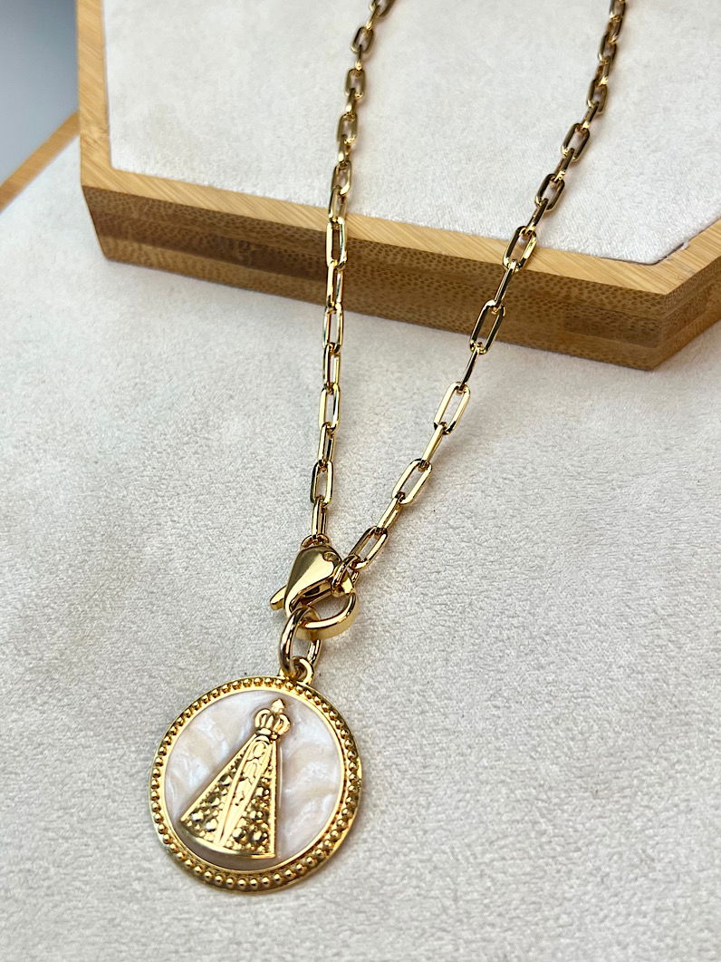 Colar Bete Pingente Nossa Senhora