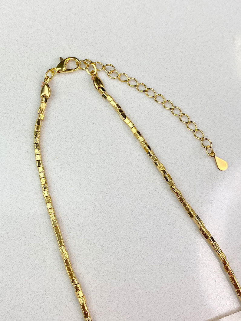 Colar Canutilhos e Cristais Pingente Filhos