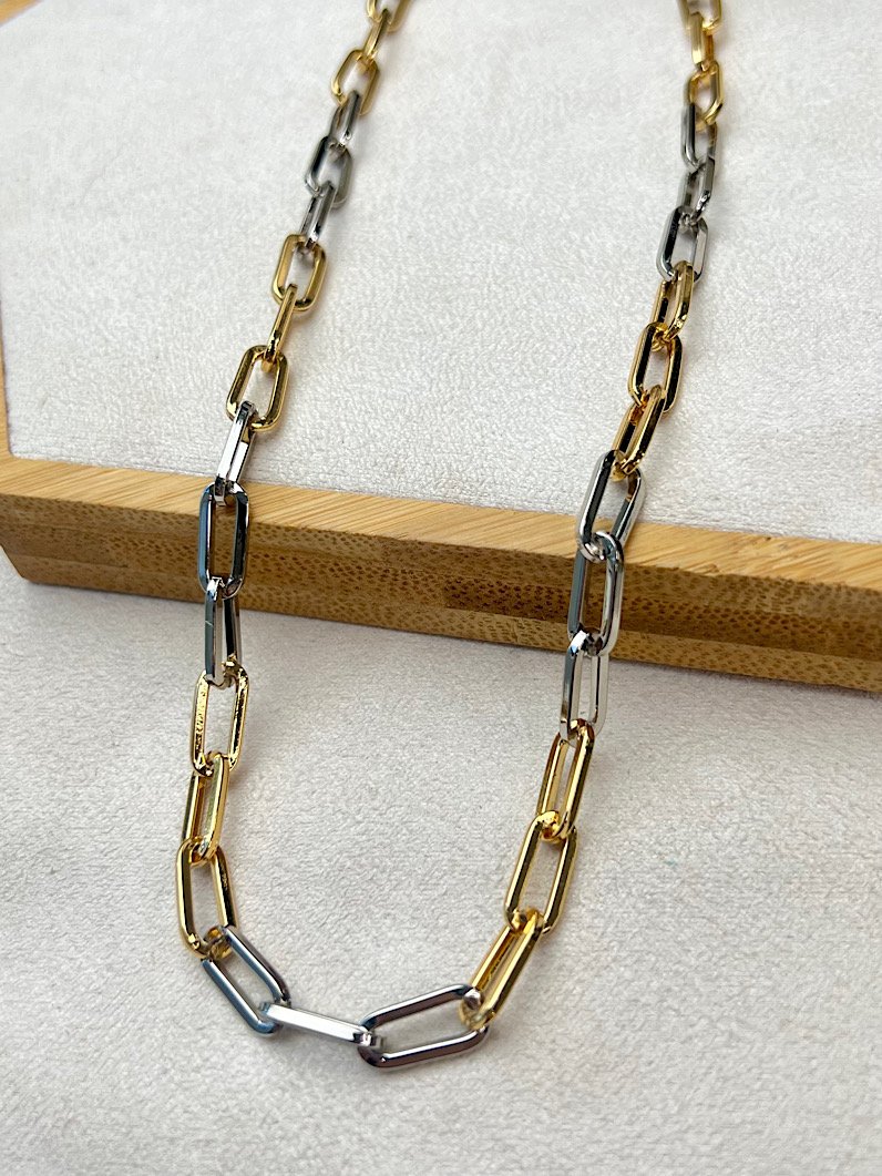 Colar Choker Alara Dourado e Prata