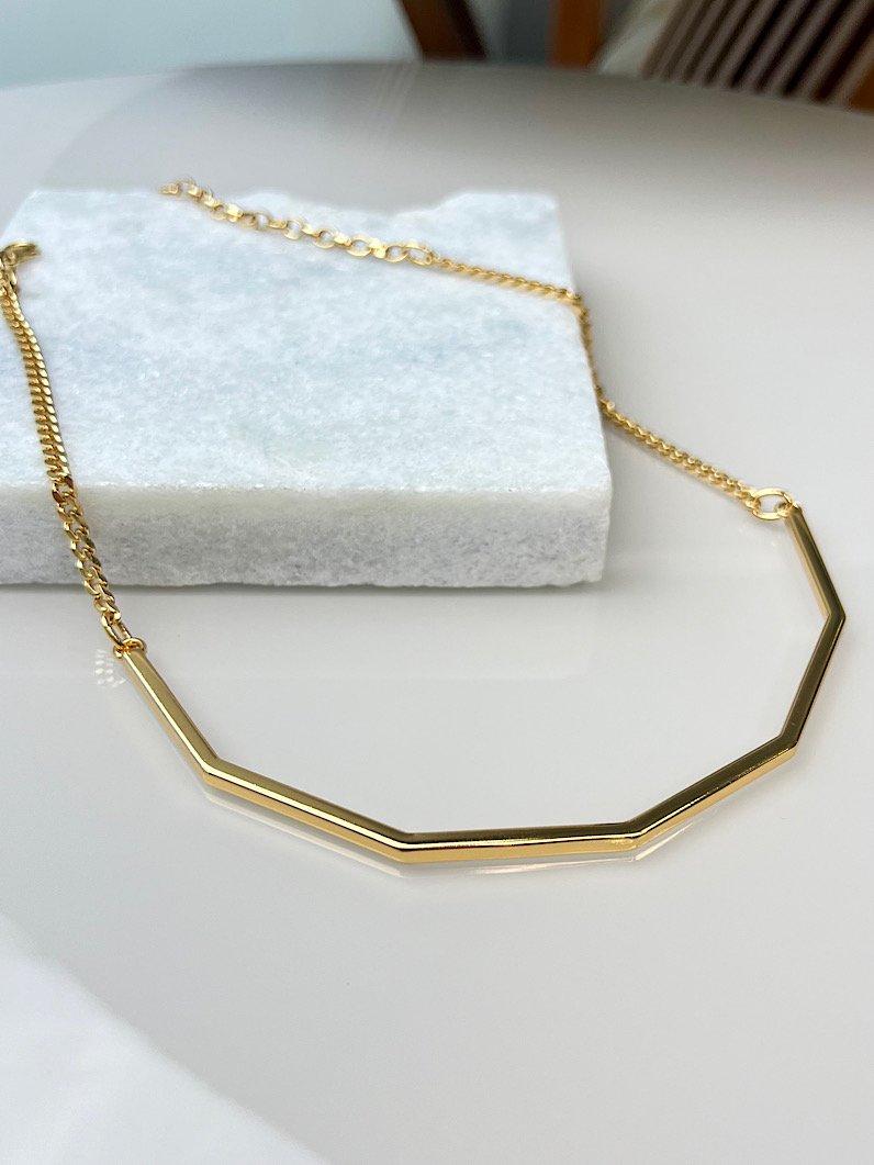Colar Choker Aro Geométrica