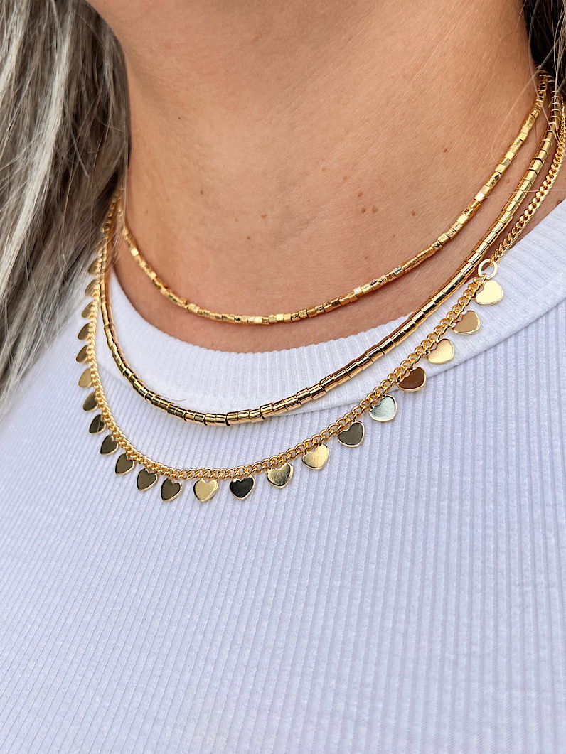 Colar Choker de Canutilhos Quadrados
