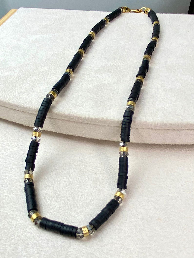 Colar Choker de Fimos Dourado