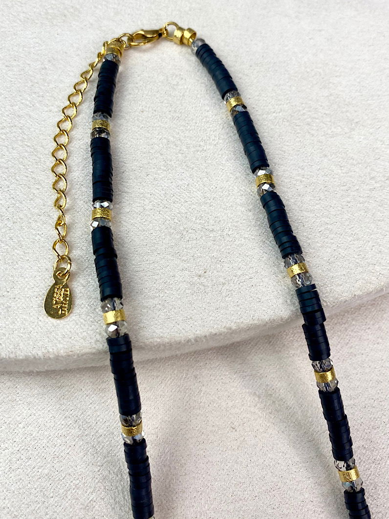 Colar Choker de Fimos Dourado