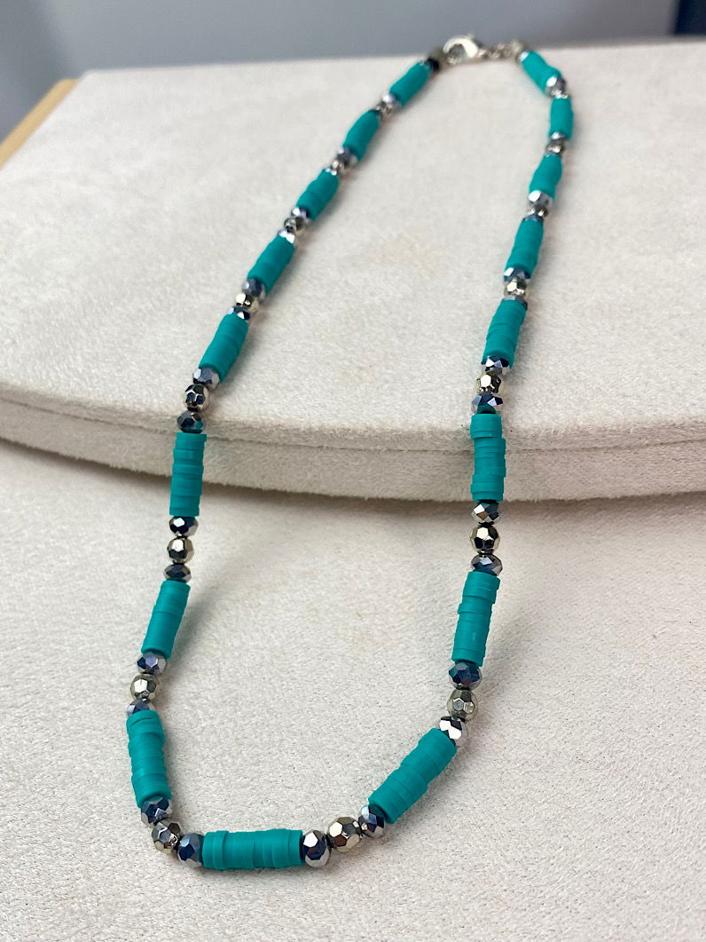 Colar Choker de Fimos Prata