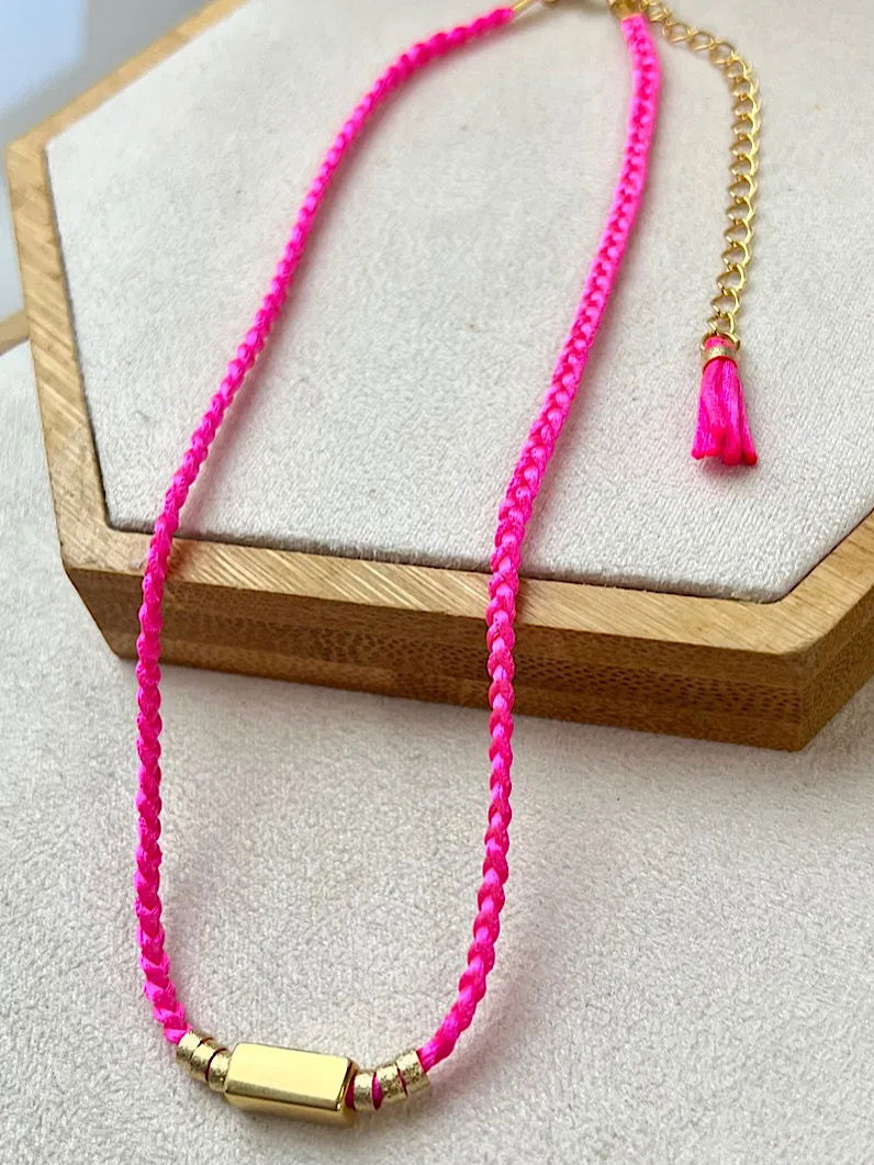 Colar Choker de Trança Dourado