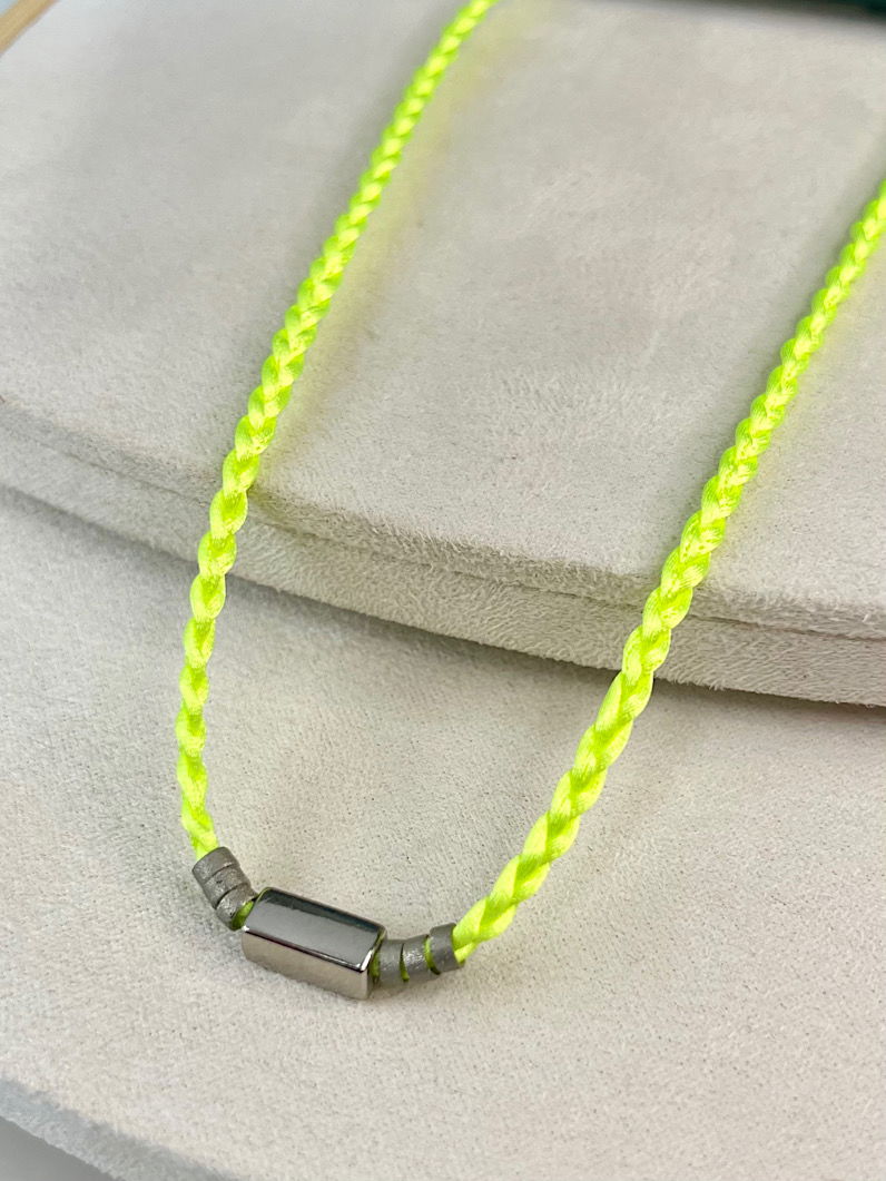 Colar Choker de Trança Prata