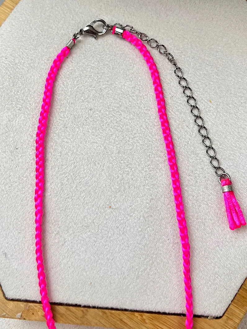 Colar Choker de Trança Prata