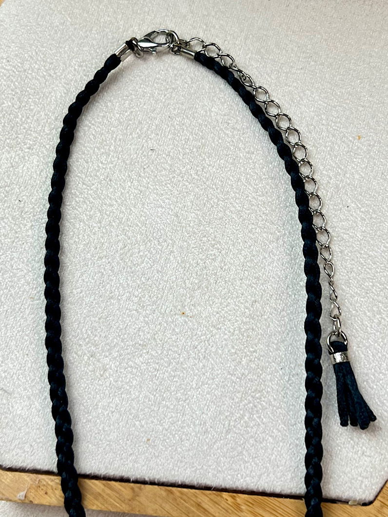 Colar Choker Joana de Trança Prata