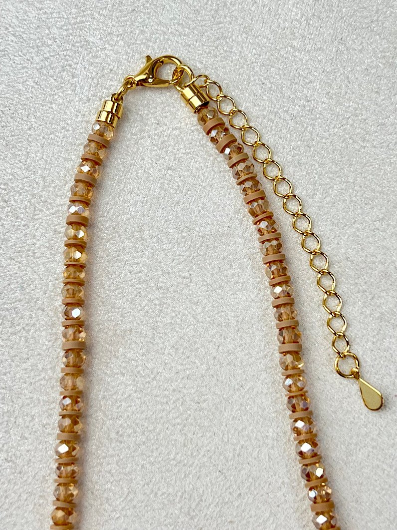 Colar Choker Olho de Tigre e Jaspe Terra Dourada