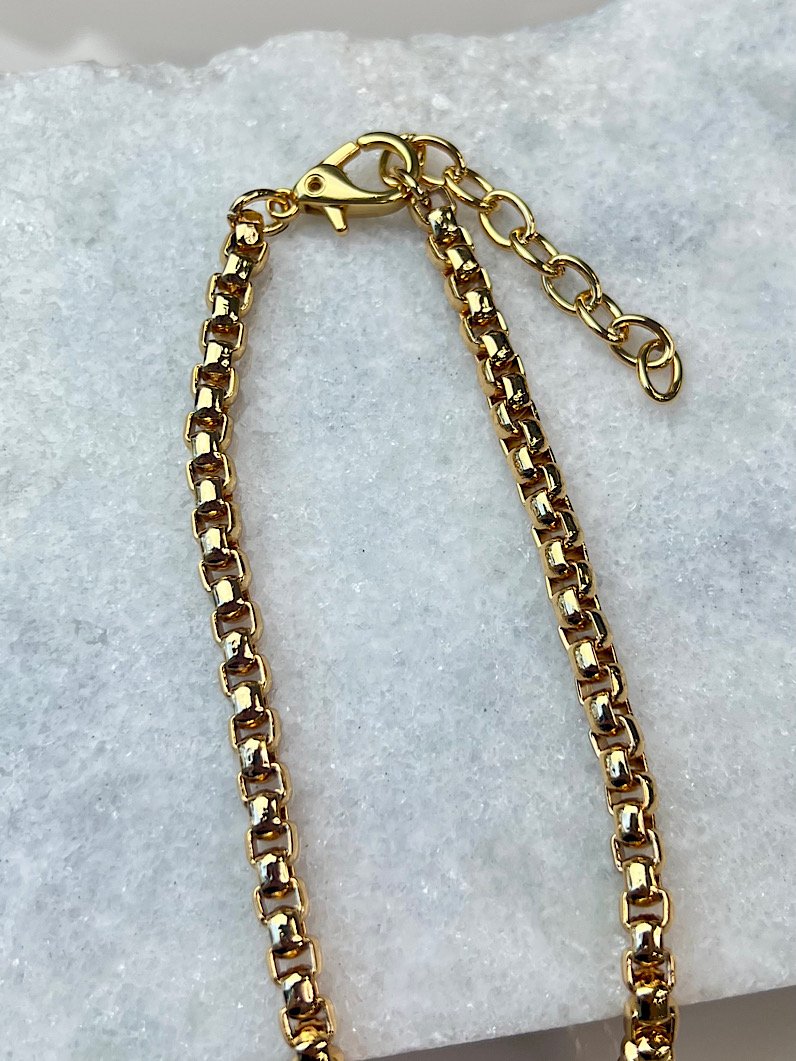 Colar Corrente Pingente de Gota