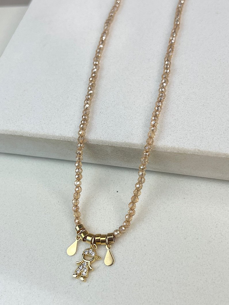 Colar de Cristais Pingentes Filhos Personalizado