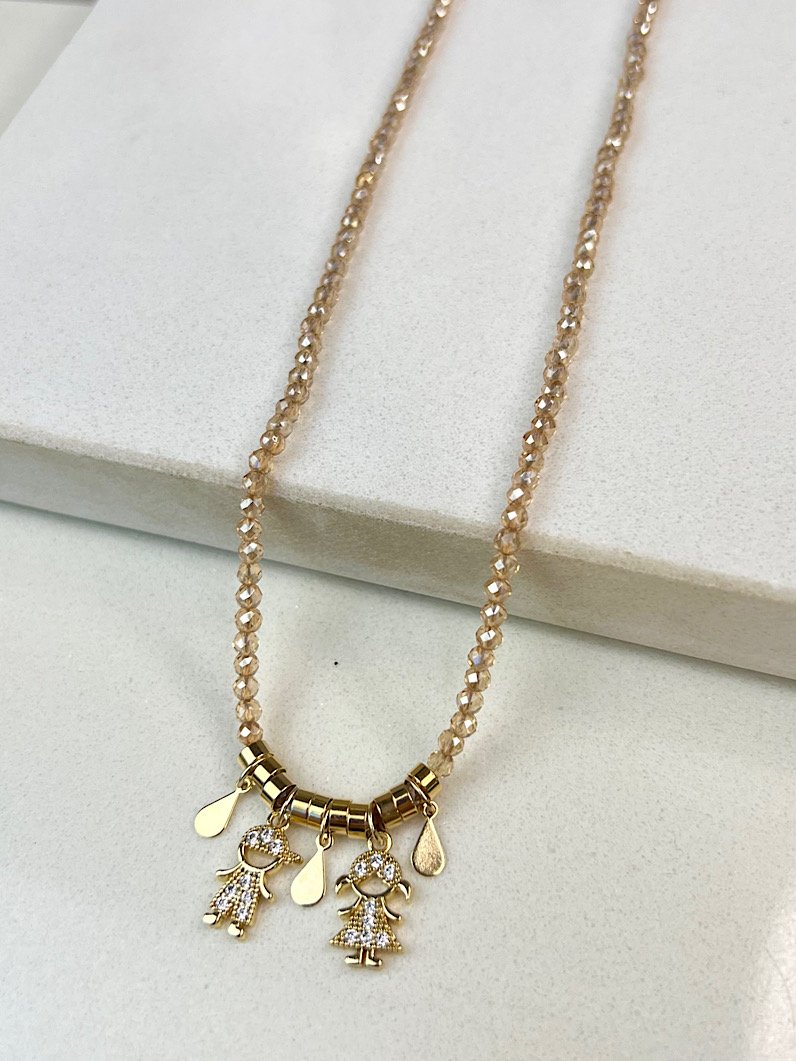 Colar de Cristais Pingentes Filhos Personalizado