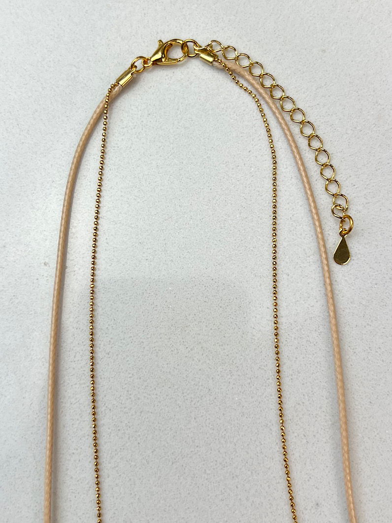 Colar Duplo Anne Pingente Oração do Pai Nosso Dourado