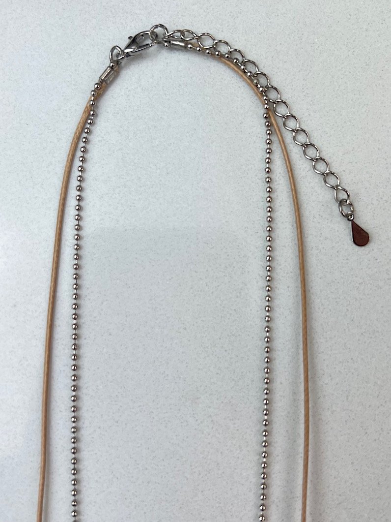 Colar Duplo Catarina Bege Pingente Árvore da Vida