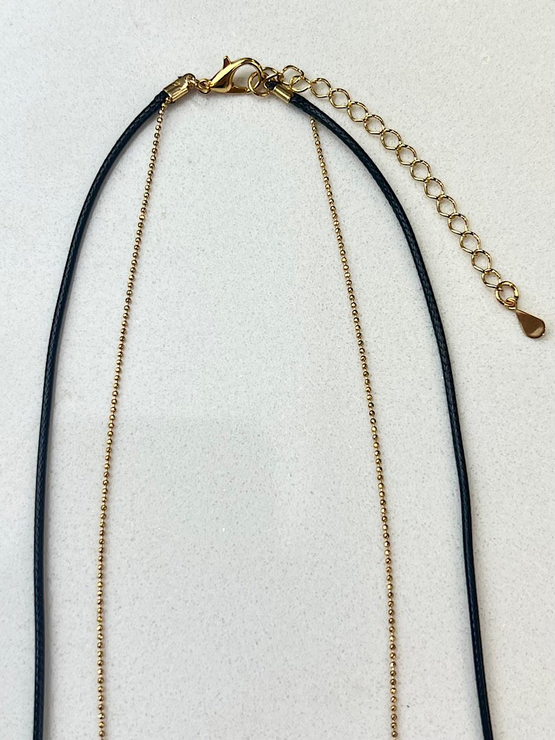 Colar Duplo Lia Pingente Coração Dourado