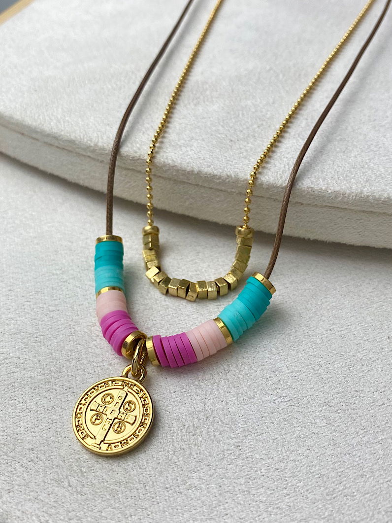 Colar Duplo Medalha de São Bento