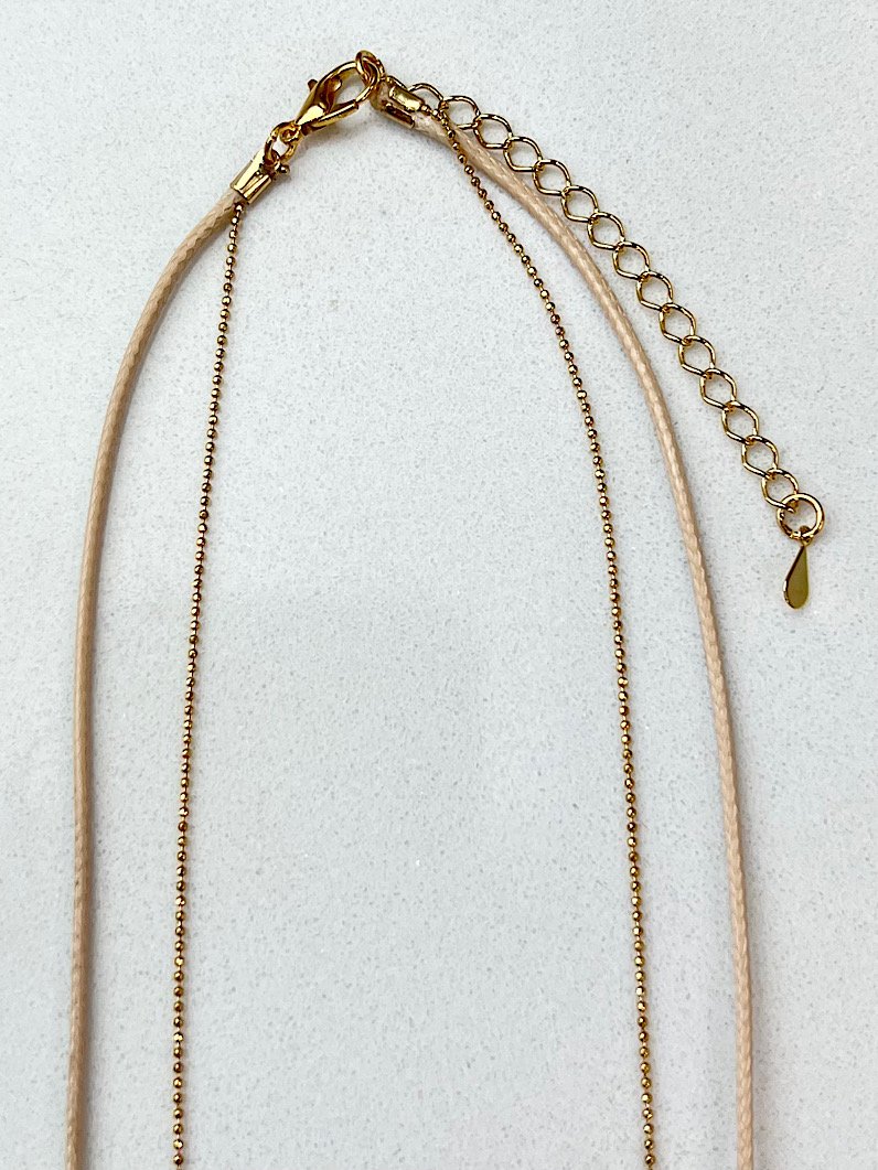 Colar Duplo Nicole Oração do Pai Nosso Dourado