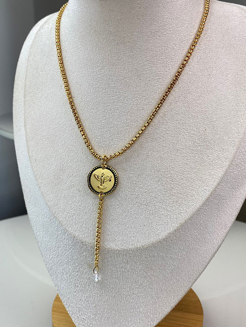 Colar Iara Gravata Espirito Santo e Zircônia