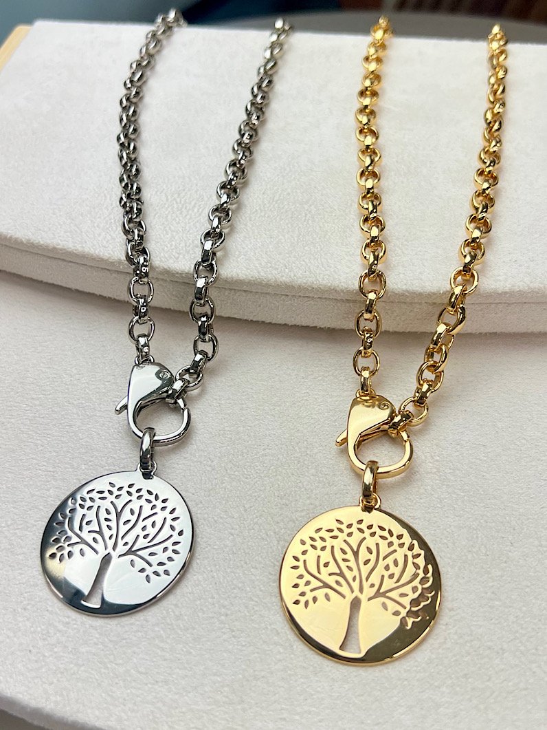 Colar Ivy Elo Português Pingente Árvore da Vida