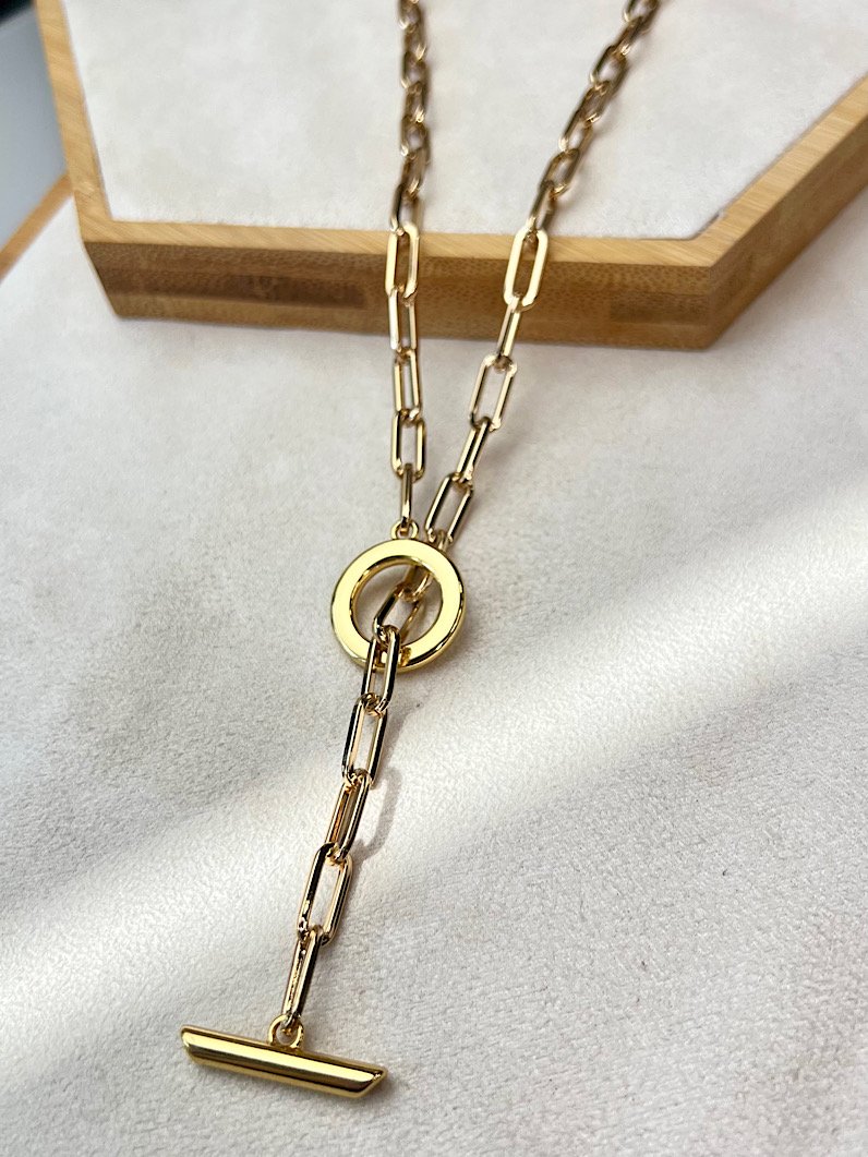 Colar Longo Diana Corrente Cartier Com Fecho T