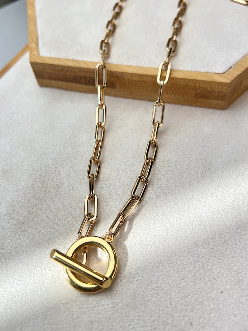 Colar Longo Diana Corrente Cartier Com Fecho T
