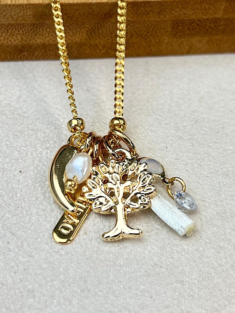 Colar Longo Meire Pingente Árvore da Vida