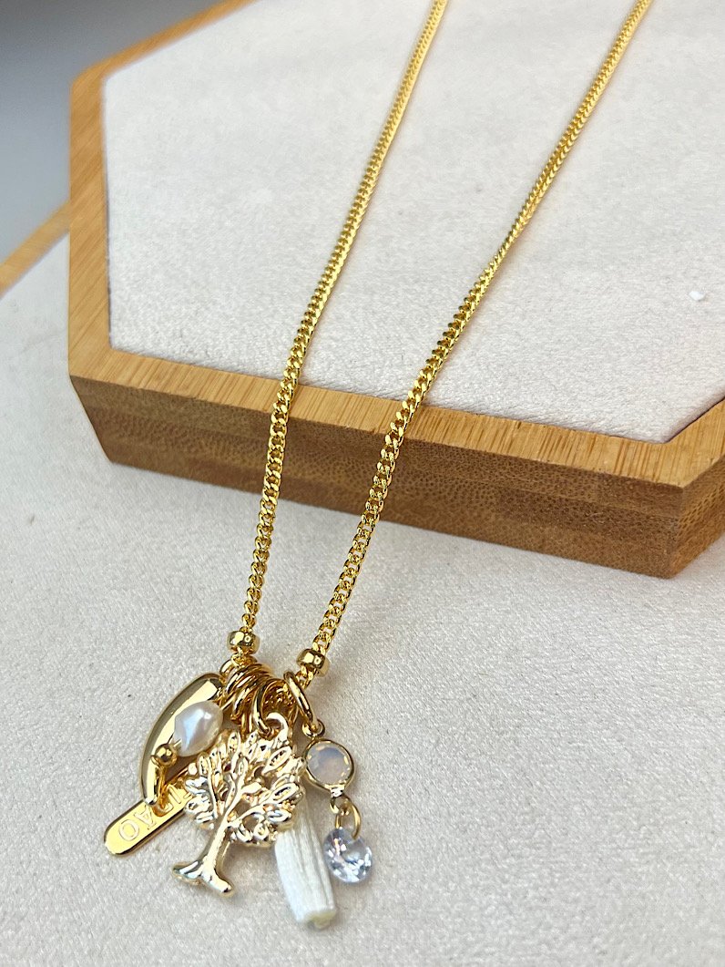 Colar Longo Meire Pingente Árvore da Vida