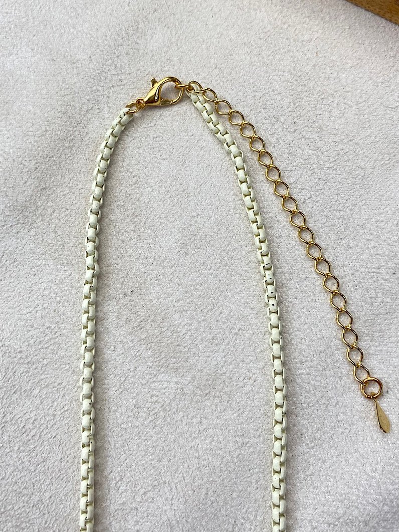 Colar Maya Pingente Oração do Pai Nosso Dourado