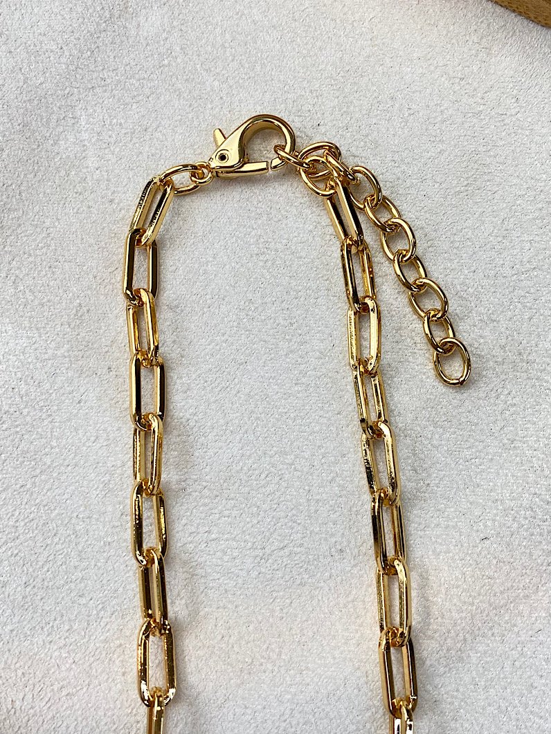 Colar Mika de Corrente Elo com Strass