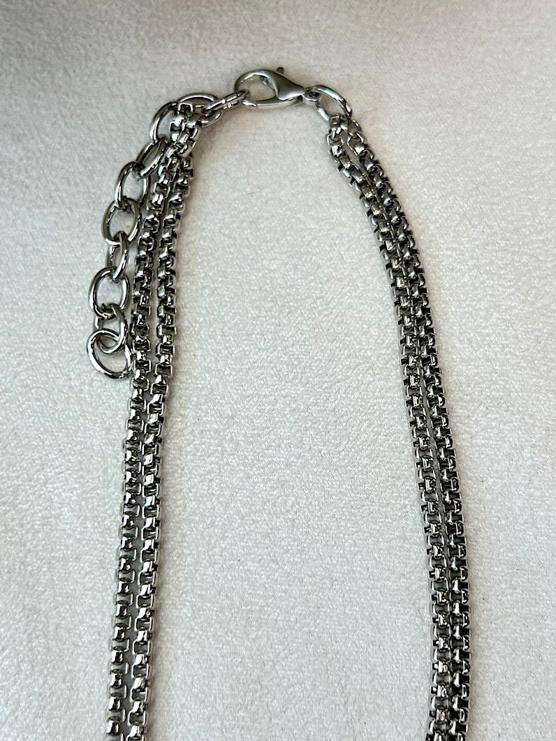 Colar Rachel Corrente Dupla Pingente Coração