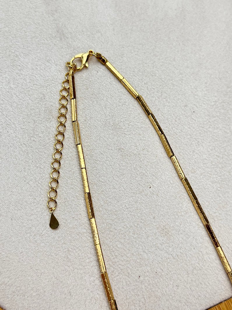 Colar Verona Choker de Pedra Turquesa Africana