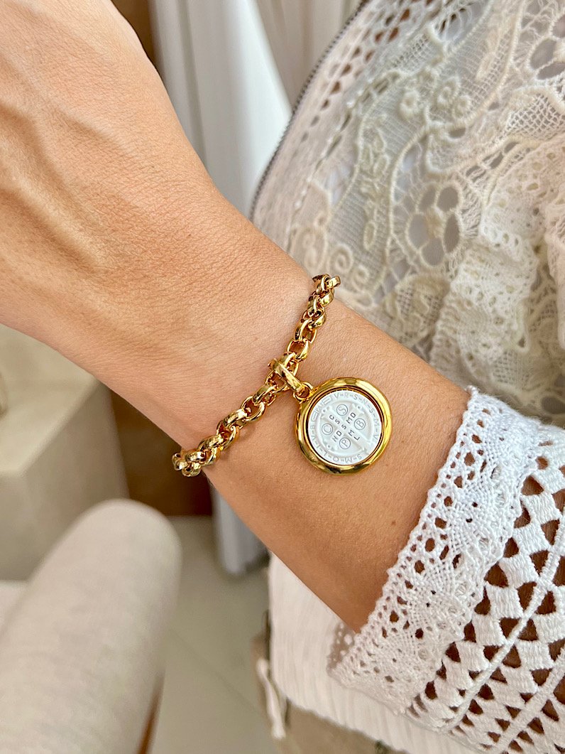 Kit Colar e Pulseira de São Bento Branca