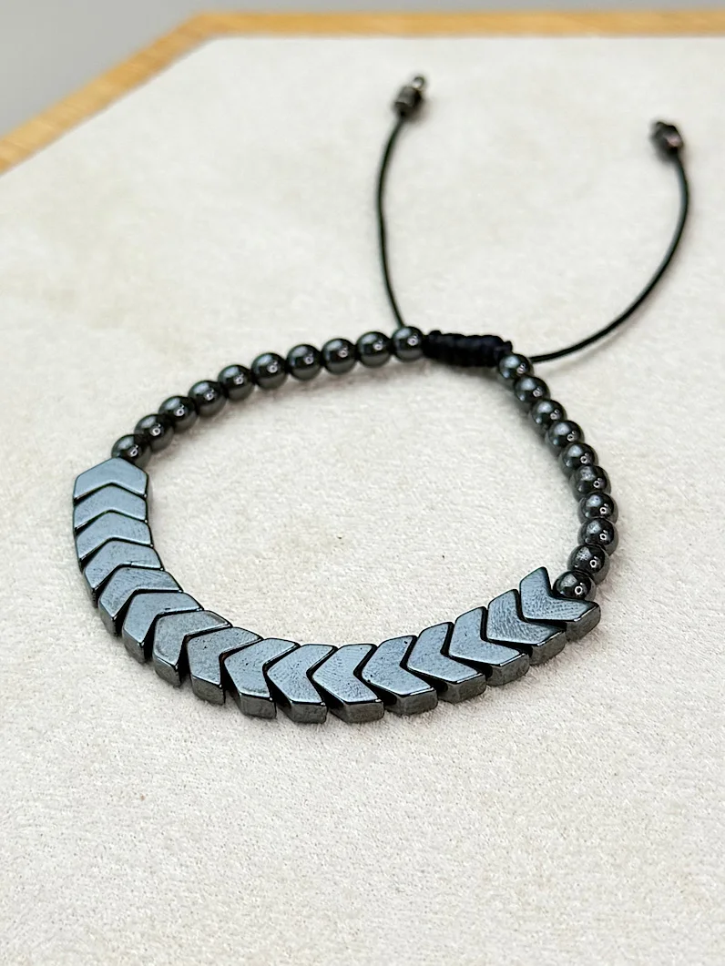 Pulseira Ajustável Aron de Hematita