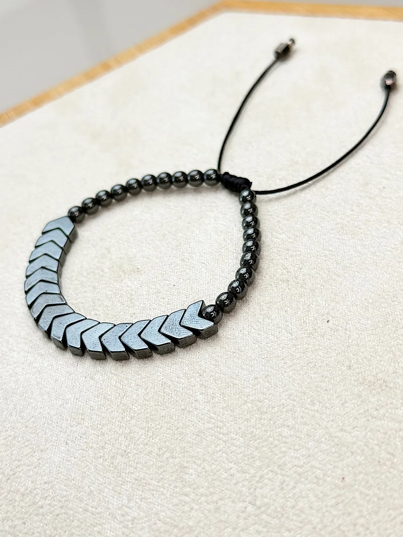 Pulseira Ajustável Aron de Hematita