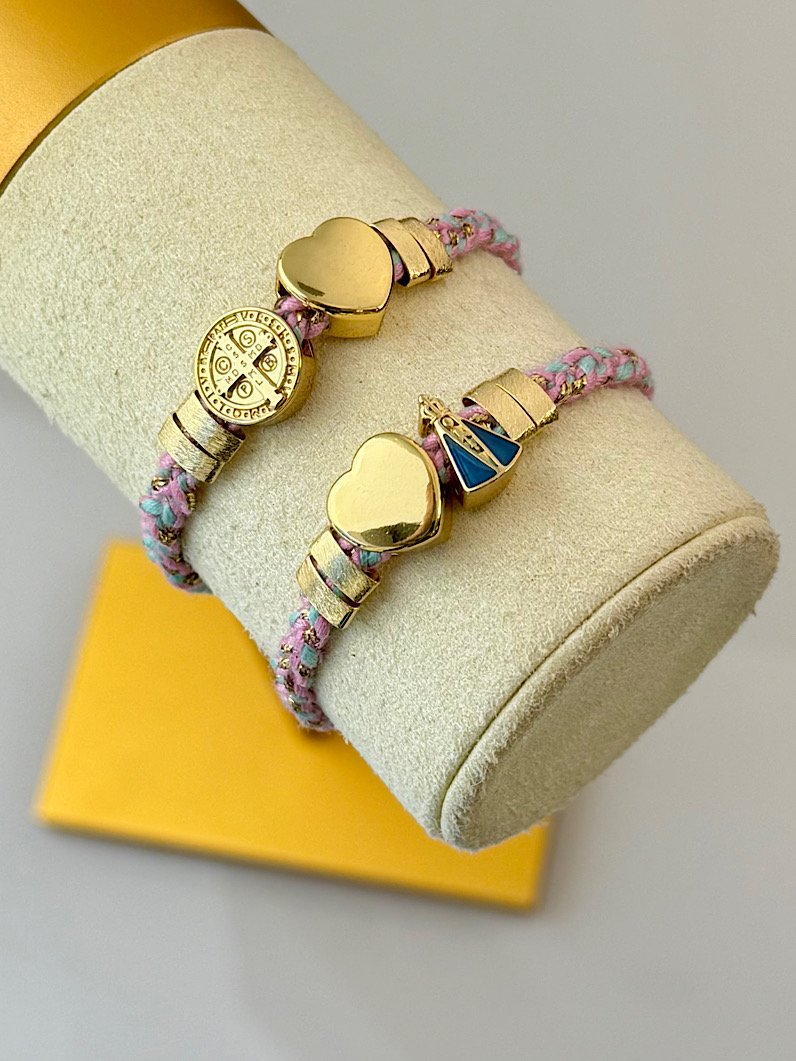 Pulseira Ajustável Clara Infantil Nossa Senhora Candy Colors