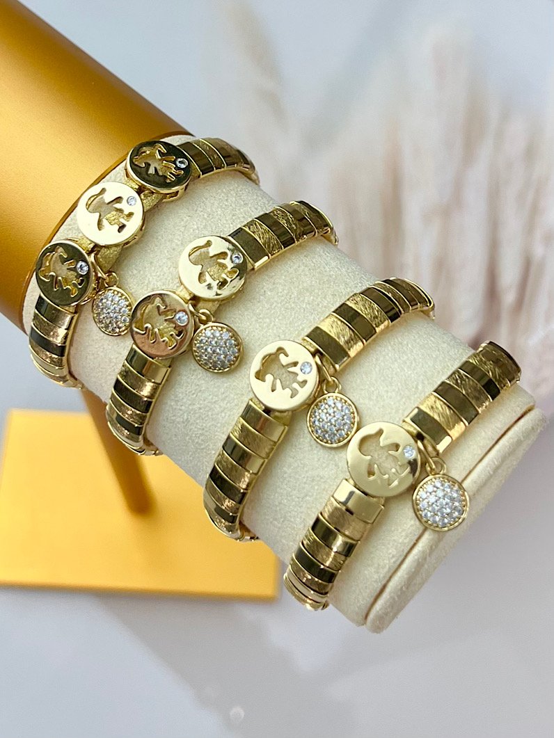 Pulseira Ajustável de Canutilhos Pingentes Filhos Personalizado