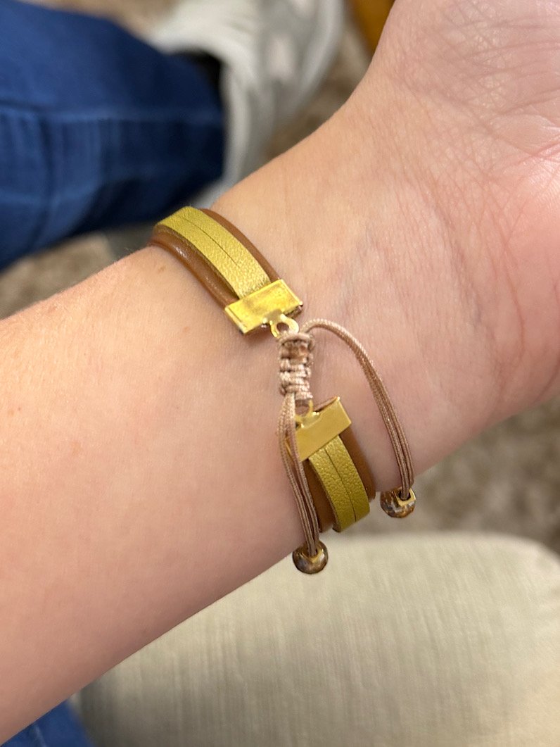 Pulseira Ajustável de Couro Árvore da Vida