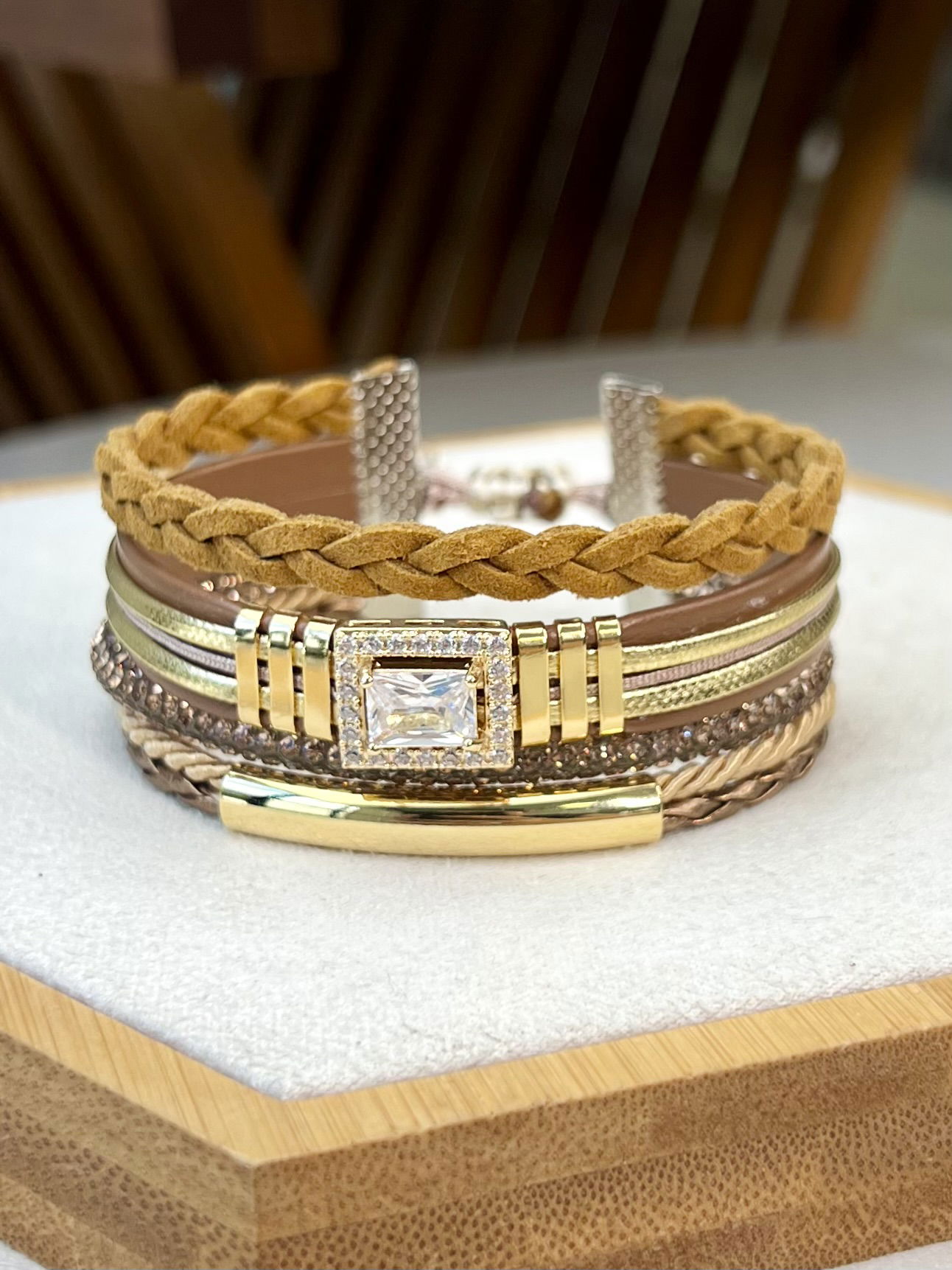 Pulseira Ajustável Isis Brilhante de Zircônia