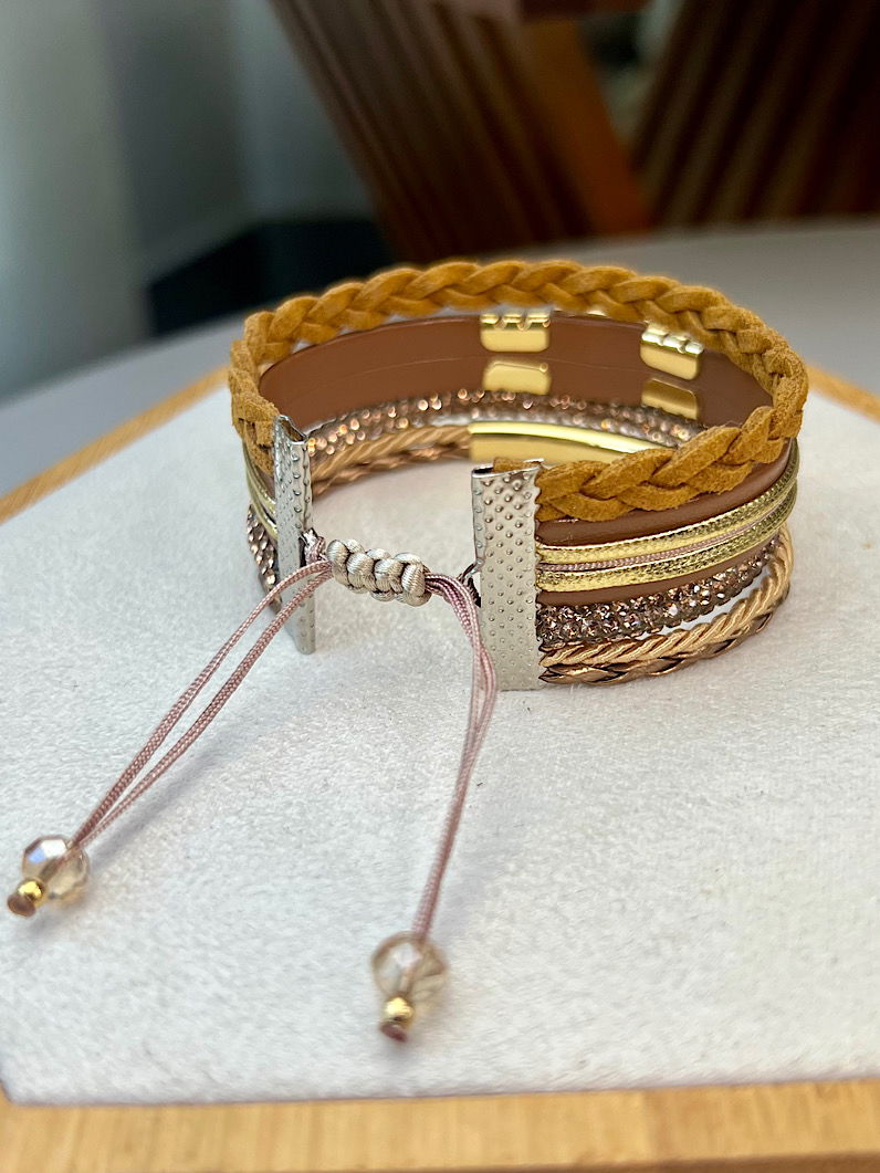 Pulseira Ajustável Isis Brilhante de Zircônia