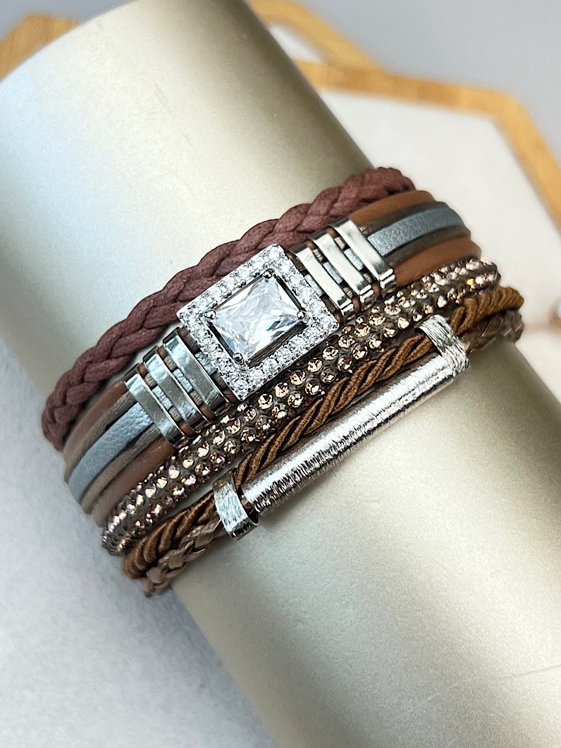 Pulseira Ajustável Isis Brilhante de Zircônia