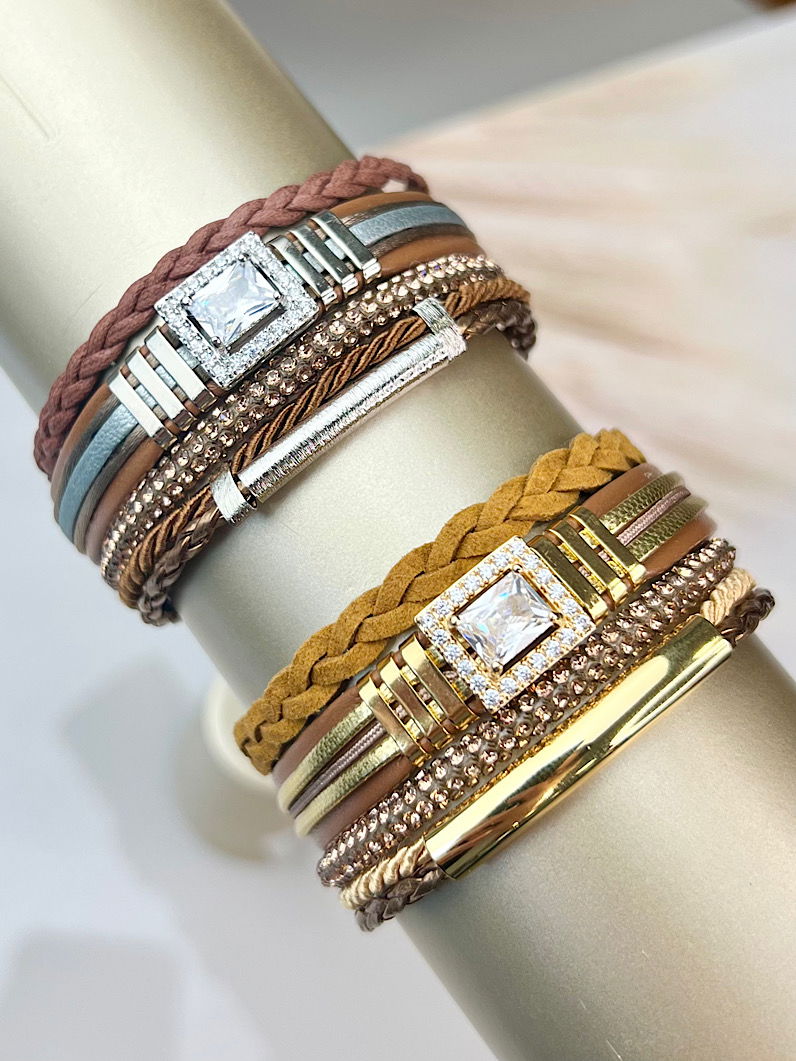 Pulseira Ajustável Isis Brilhante de Zircônia