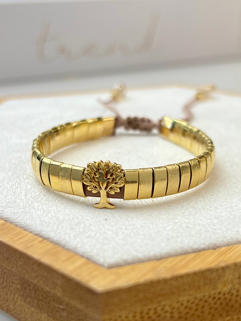 Pulseira Ajustável Pecinhas Árvore da Vida