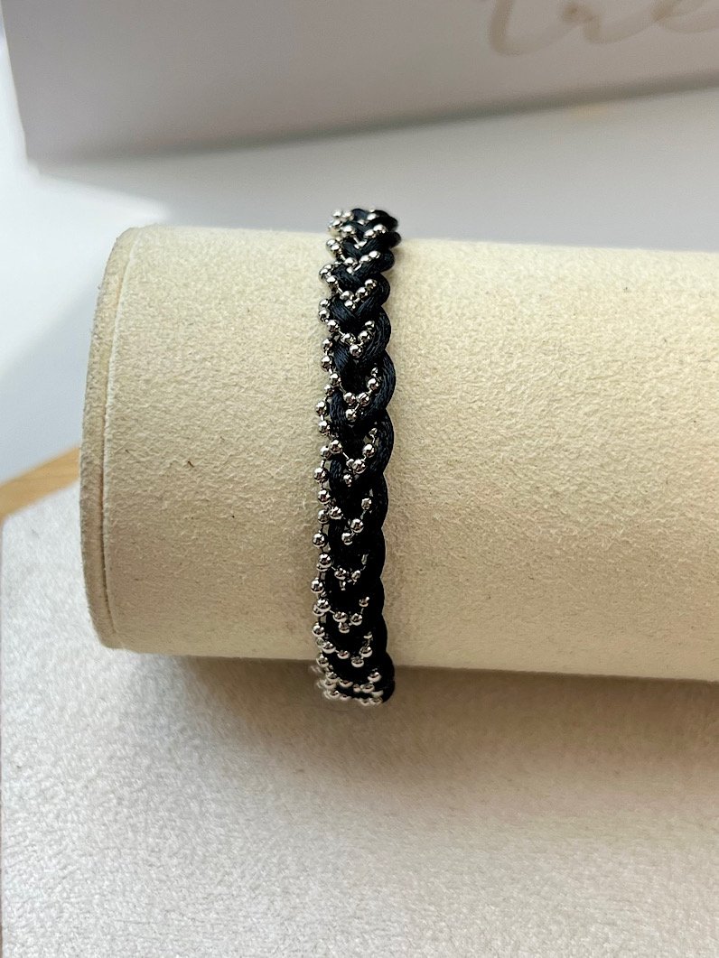 Pulseira Ajustável Zara de Trança Prata