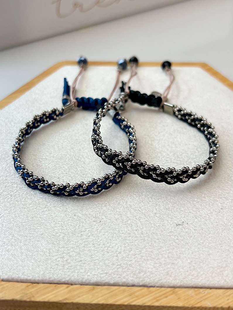 Pulseira Ajustável Zara de Trança Prata